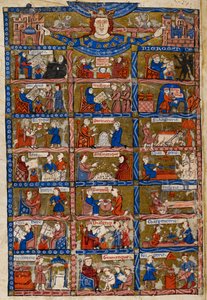 Lägg till. 30024 f.1v Tjugoen scener som representerar konst och vetenskap, från 