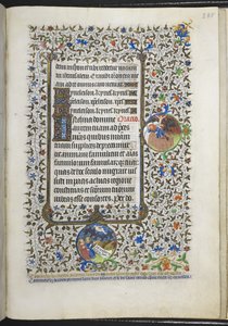 Lägg till Ms 18850 f.285r Book of Hours (The Bedford Hours) c.1410-30 (bläck, färg & guld på veläng) av French School