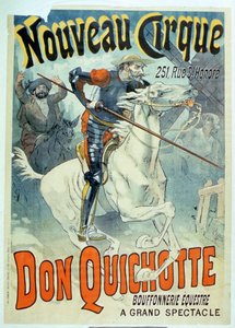Annons för Don Quijote, New Circus, Horseback Buffoonery av French School