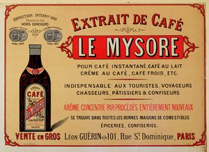 Annons för Le Mysore kaffeextrakt av French School