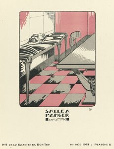 Annons för "Salle a Manger", utg.1921 (pochoirtryck) av French School