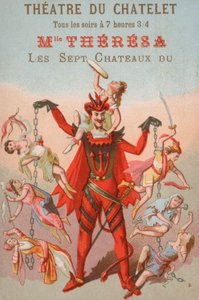 Annons för en föreställning på Theatre du Chatelet, Paris av French School