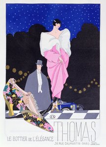 Annons för stövlaren Thomas från modetidningen Art-Gout-Beaute, 1924 av French School