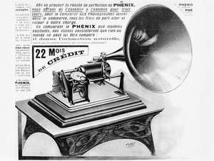 Annons för fonografen, c.1905 av French School
