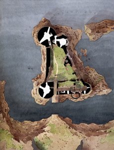 Flygvy över ön Yeu (Ile-d