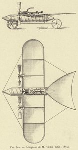Airplane de M Victor Tatin (1879) (gravyr) av French School