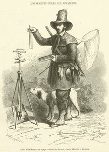Albert de la Marmora på resa (gravyr) av French School