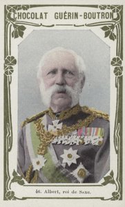 Albert, roi de Saxe (färgad bild) av French School