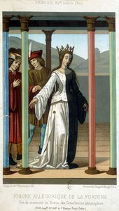 Allegorisk lyckofigur - från manuskriptet av Boethius "" Filosofiska tröst", sent 1400-tal av French School