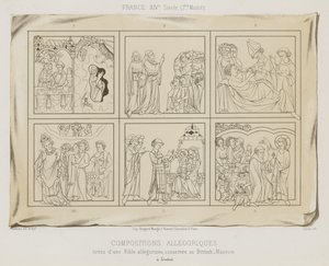 Allegoriska kompositioner av French School
