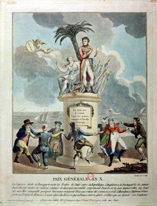 Allegory of the Peace of Amiens, 1802 (färgstick) av French School