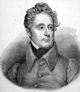 Alphonse Marie Louis Prat de Lamartine (1790-1869) (gravyr) av French School