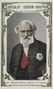 Ambroise Thomas, kompositör (färgad bild) av French School