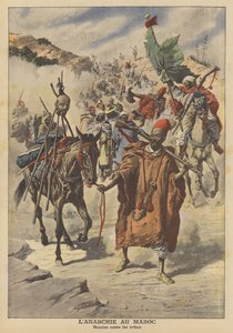 Anarki i Marocko (färg litho) av French School