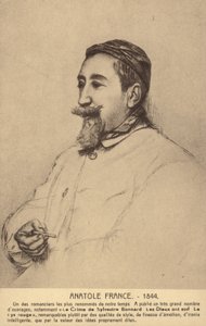 Anatole France (1844-1924), fransk poet, journalist och romanförfattare (litografi) av French School