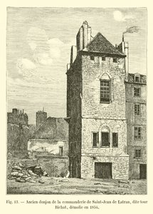 Tidigare befälet av Saint-Jean de Latran, känt som Bichat-tornet, revs 1854 av French School