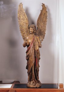 Ängel, 1260-70, från kyrkan i Saudemont (förgyllt trä)