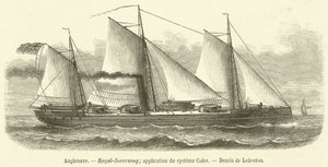 Angleterre, Royal-Sovereign, application du systeme Coles (gravyr) av French School