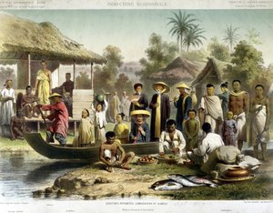Annamit, kambodjanska och siamesiska dräkter, v.1870 av French School