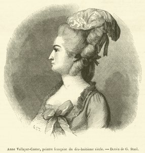 Anne Vallayer-Coster, fransk målare från 1700-talet (gravyr) av French School