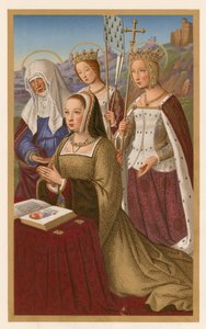 Anne av Bretagne i bön av French School