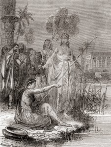 Anthony och Cleopatra fiskar med en flottilj av mindre farkoster på Nilen, från 