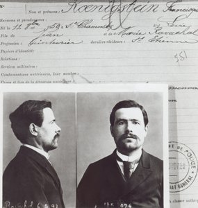 Antropometrisk form av Francois Claudius Koenigstein, så kallad Ravachol (1859-92), av French School