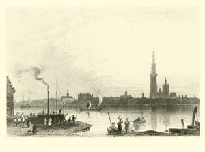 Antwerpen från Tete de Flandre av French School