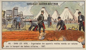 Apparat för att transportera militära ballonger på väg av French School