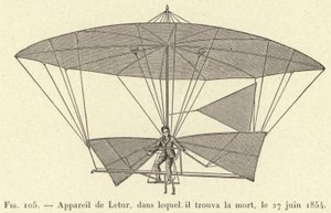 Leturs apparat, i vilken han dog, 27 juni 1854 (gravyr) av French School