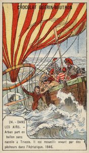 Arban räddades av fiskare efter att hans ballong kraschade i Adriatiska havet av French School