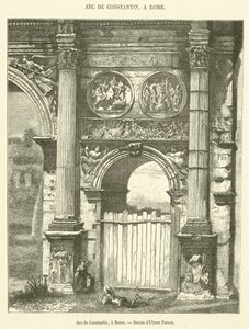 Arc de Constantin, ett Rom (gravyr) av French School
