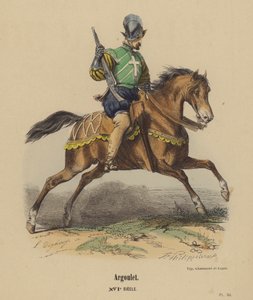 Argoulet, XVIth Century (färgad gravyr) av French School