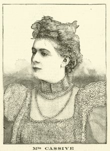 Armande Cassive, fransk skådespelerska (gravyr) av French School