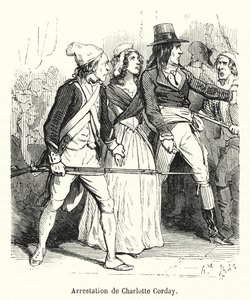 Arrestering av Charlotte Corday (gravyr) av French School