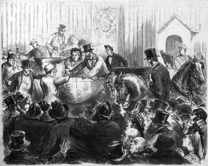 Attack på drottning av England Victoria (1819-1901) av French School