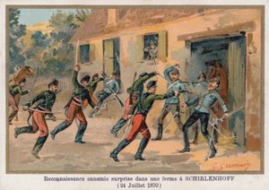 Attack mot en bondgård i Schirlenhoff av French School