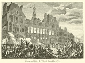 Attack mot Hôtel de Ville, 9 Thermidor 1794 av French School