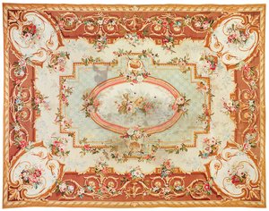 Aubusson matta, sista fjärdedelen av 1800-talet av French School