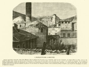 Augusteum, Augustus och Roms tempel, Ankara, Turkiet (gravyr) av French School