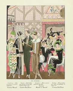 Aux Accacias .., från Art-Gout-beaute, utgiven 1924 (pochoirtryck) av French School