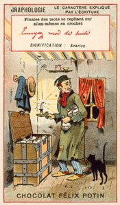 Girighet (chromolitho) av French School