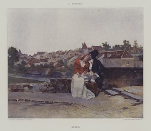 Bekännelser (färg litho) av French School