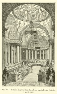 Kejserlig bankett i teatern i Tuilerierna, 2 april 1810 av French School