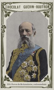Baron de Mohrenheim, ambassadör (färgad bild) av French School
