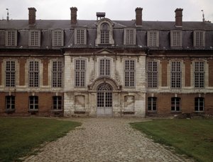 Barockarkitektur: fasaden på Hotel des Rams (1600-talet), Abbeville, Somme (80). av French School
