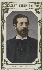 Bartholdi, skulptör (färgad bild) av French School