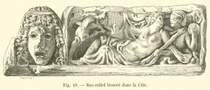 Basrelief hittad i staden av French School