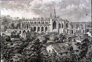 Batalha-klostret på 1860-talet (gravyr) av French School