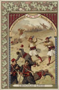 Slaget vid Farsala, grekisk-turkiska kriget, 5 maj 1897 av French School